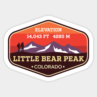 Little Bear Peak Colorado - 14ers Mountain Climbing Badge Sticker